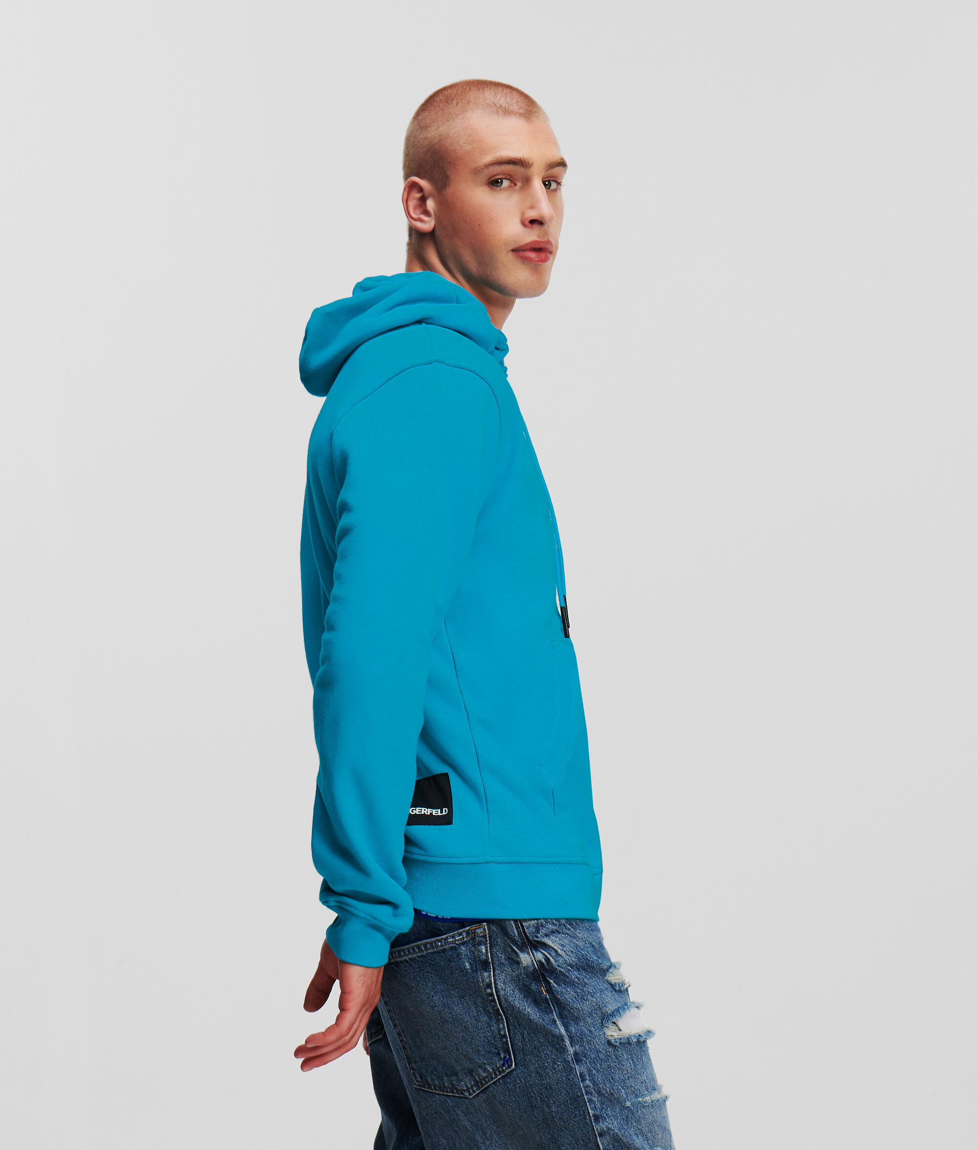 (image for) Eco-Friendly KLJ BOX LOGO ZIP-UP HOODIE